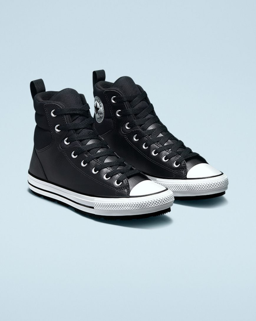 Ghete Iarna Barbati Converse Chuck Taylor All Star Berkshire Inalti Negrii Albi Negrii | RO SCAHV125